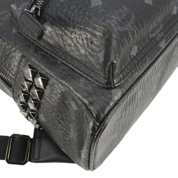 MCM  Stark Side Stud Visetos Canvas Backpack Bag Black main image 8